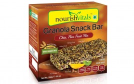 NourishVitals Granola Snack Bar Chia, Flax Fruit Mix  Box  250 grams